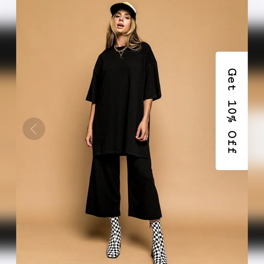 Dressed in LALA Lex Ribbed Playsuit in Black